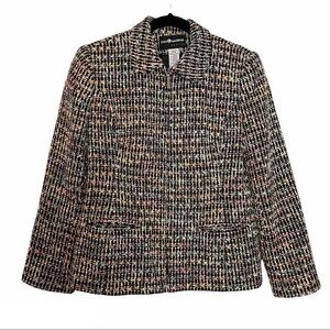 Vintage Sag Harbor Black & Metallic Pastel Blazer